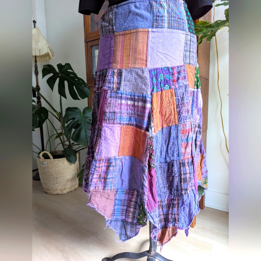 Patchwork Maxi Skirt - Multicolor